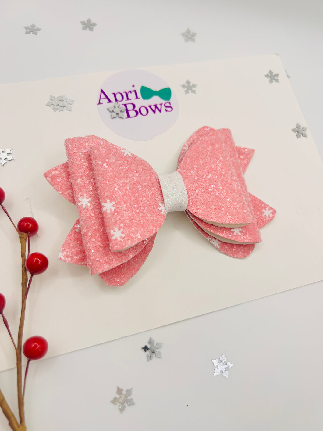 Pink Glitter Bow