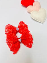 Load image into Gallery viewer, Red heart pigtails
