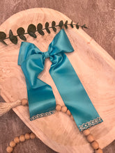 Load image into Gallery viewer, Blue Satin Bow
