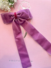 Load image into Gallery viewer, Lilac Bow, Lilac Velvet Bow
