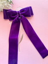 Load image into Gallery viewer, Purple Bow, Purple Velvet Bow
