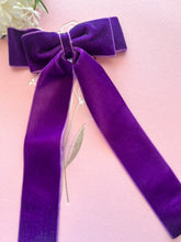 Load image into Gallery viewer, Purple Bow, Purple Velvet Bow
