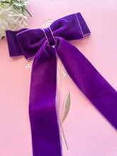 Load image into Gallery viewer, Purple Bow, Purple Velvet Bow
