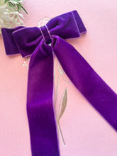 Load image into Gallery viewer, Purple Bow, Purple Velvet Bow
