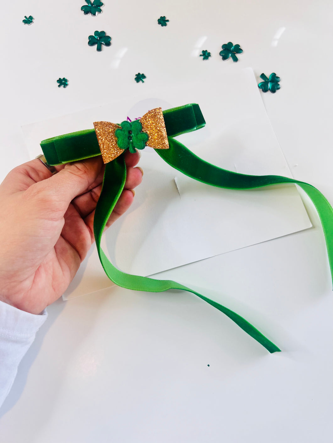 ST Patricks Day Coquette Bow