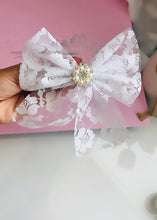 Load image into Gallery viewer, White lace bow
