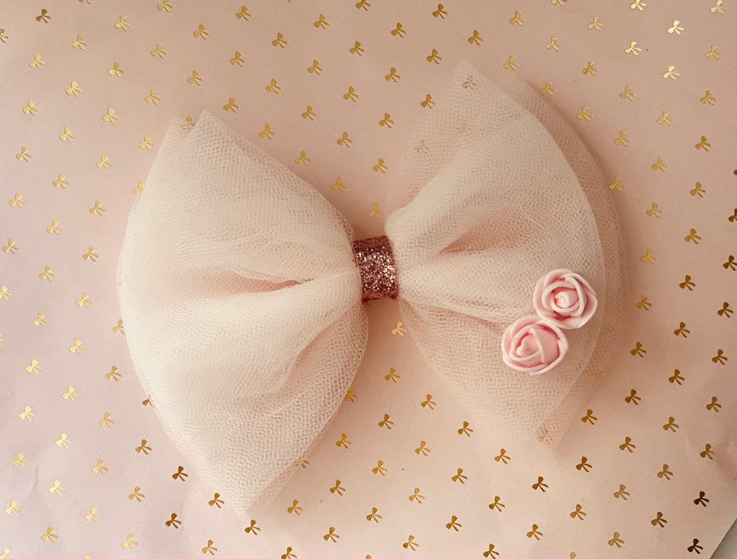 Ballet bow, Barbie bow, elegant hair bow, tutu bow, girl bows, ballerina bow, ballerina hair accessories