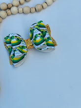 Load image into Gallery viewer, St Patricks day gold bow
