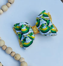 Load image into Gallery viewer, St Patricks day gold bow
