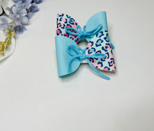 Load image into Gallery viewer, Teal Pigtail Cloud Hair Bow
