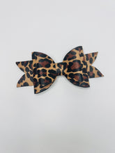 Load image into Gallery viewer, Animal Print Leather bow
