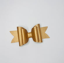 Load image into Gallery viewer, Gold Leather Bow
