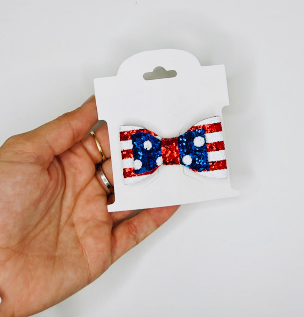 Mini flag hair clip