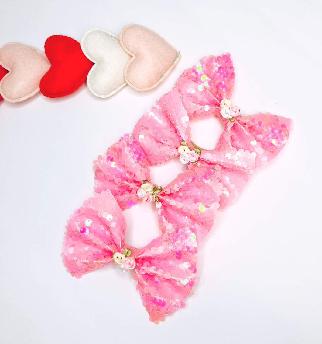 Pink Sequin Bows