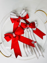 Load image into Gallery viewer, Red and White Bow set
