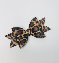 Load image into Gallery viewer, Animal Print Leather bow
