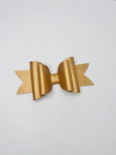 Load image into Gallery viewer, Gold Leather Bow
