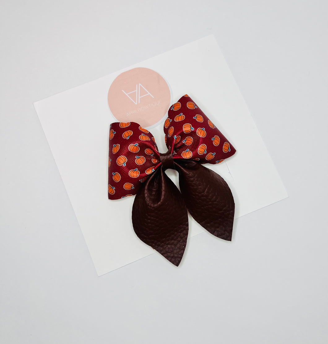 Dark Pumpkin Bow