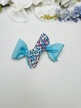 Load image into Gallery viewer, Teal Pigtail Cloud Hair Bow
