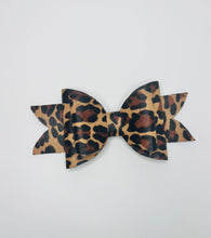 Load image into Gallery viewer, Animal Print Leather bow
